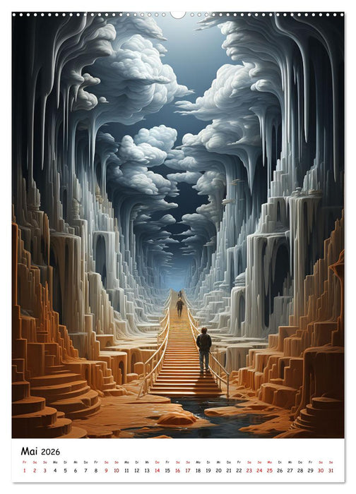 Abstrakte Illusionen (CALVENDO Wandkalender 2026)