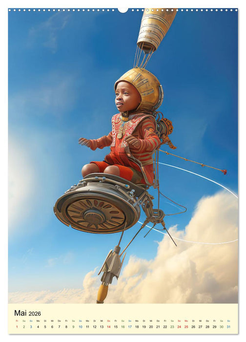 Raketenbabies - Humoristische KI-Bilder (CALVENDO Wandkalender 2026)