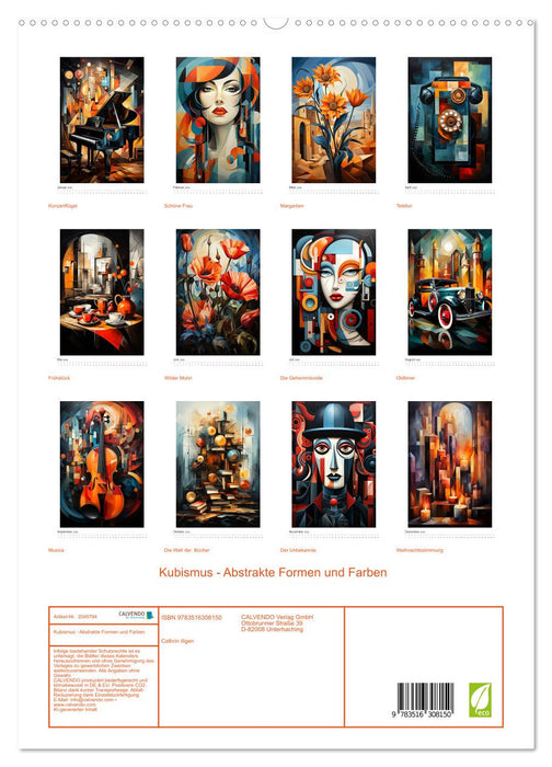 Kubismus - Abstrakte Formen und Farben (CALVENDO Premium Wandkalender 2026)