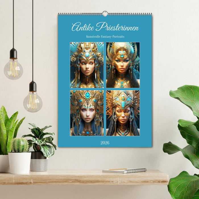 Antike Priesterinnen. Kunstvolle Fantasy-Portraits (CALVENDO Wandkalender 2026)