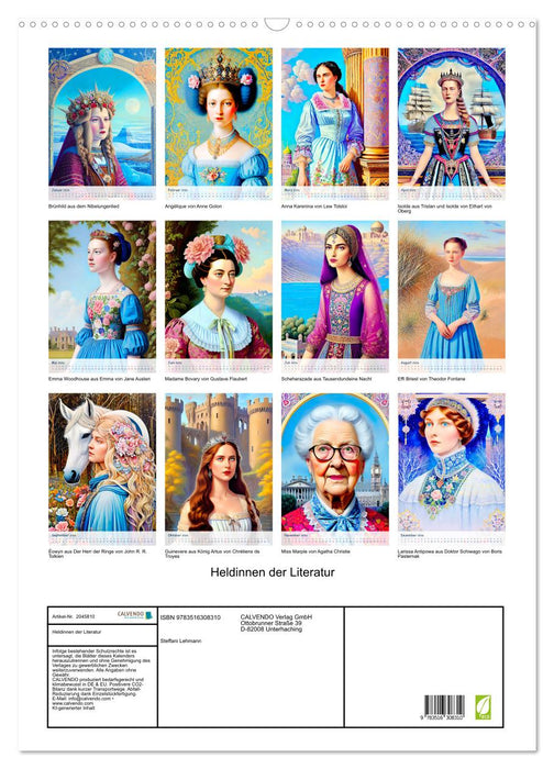 Heldinnen der Literatur (CALVENDO Wandkalender 2026)