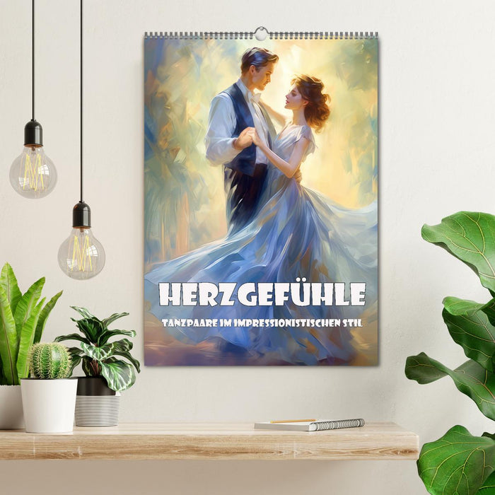 Herzgefühle – Tanzpaare im impressionistischen Stil (CALVENDO Wandkalender 2026)