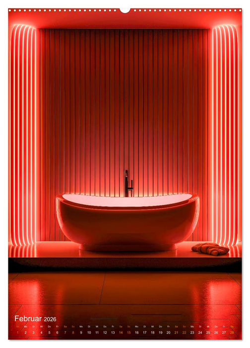 Badewannen Wohlfühloasen (CALVENDO Premium Wandkalender 2026)