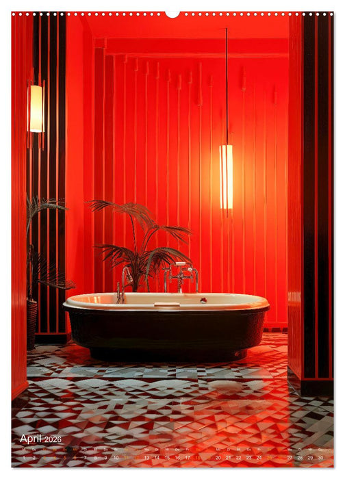 Badewannen Wohlfühloasen (CALVENDO Premium Wandkalender 2026)