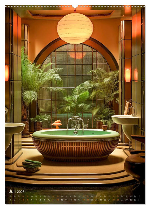 Badewannen Wohlfühloasen (CALVENDO Premium Wandkalender 2026)