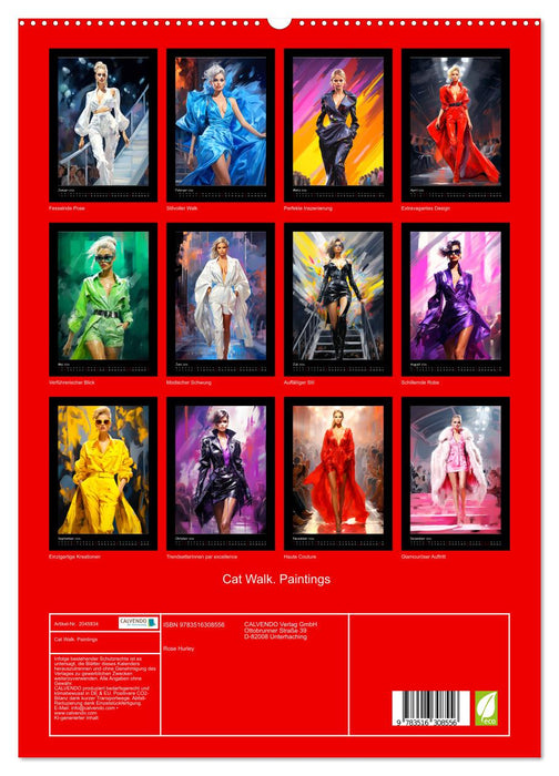 Cat Walk. Paintings (CALVENDO Premium Wandkalender 2026)