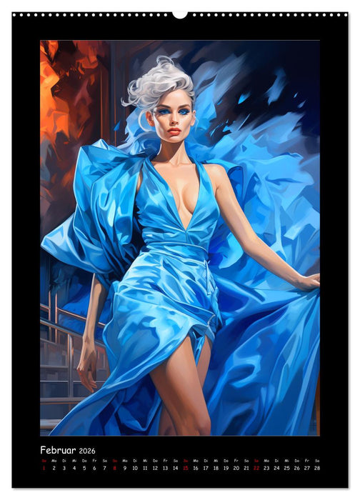 Cat Walk. Paintings (CALVENDO Premium Wandkalender 2026)