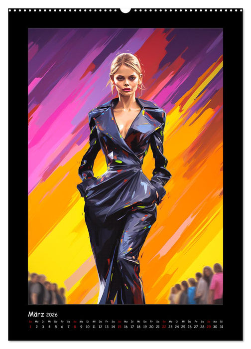 Cat Walk. Paintings (CALVENDO Premium Wandkalender 2026)