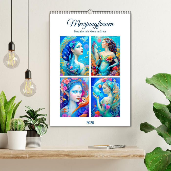 Meerjungfrauen. Bezaubernde Nixen im Meer (CALVENDO Wandkalender 2026)