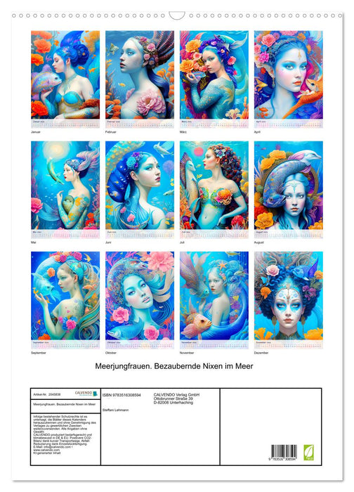 Meerjungfrauen. Bezaubernde Nixen im Meer (CALVENDO Wandkalender 2026)