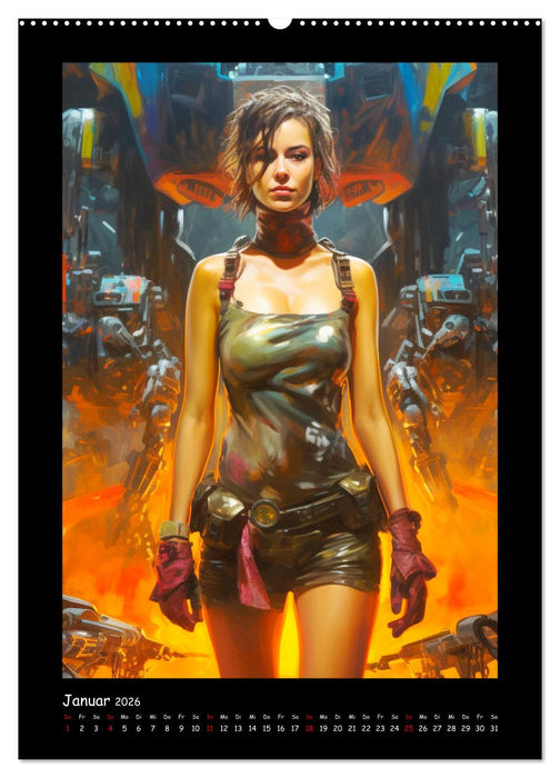 Galaktische Welten. Starke Space Opera-Illustrationen (CALVENDO Wandkalender 2026)