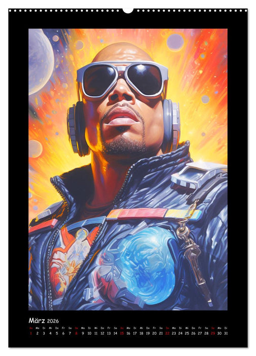 Galaktische Welten. Starke Space Opera-Illustrationen (CALVENDO Wandkalender 2026)
