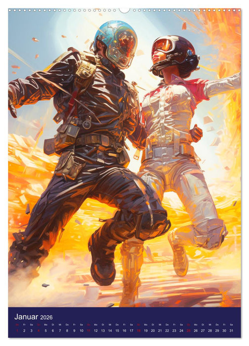 Our future in space. Pulsierendes Leben auf neuen Planeten (CALVENDO Wandkalender 2026)