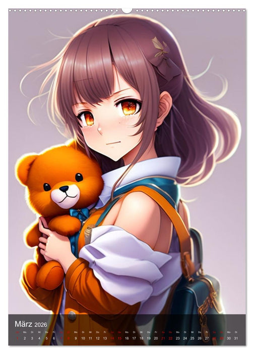 Bilder im Mangastil (CALVENDO Premium Wandkalender 2026)