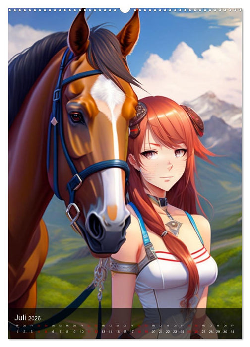 Bilder im Mangastil (CALVENDO Premium Wandkalender 2026)