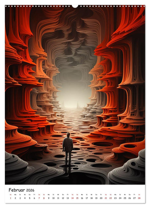Abstrakte Illusionen (CALVENDO Premium Wandkalender 2026)