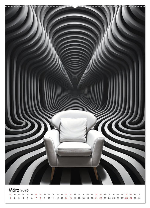 Abstrakte Illusionen (CALVENDO Premium Wandkalender 2026)