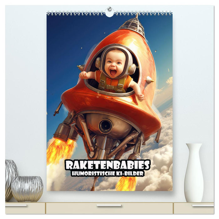 Raketenbabies - Humoristische KI-Bilder (CALVENDO Premium Wandkalender 2026)