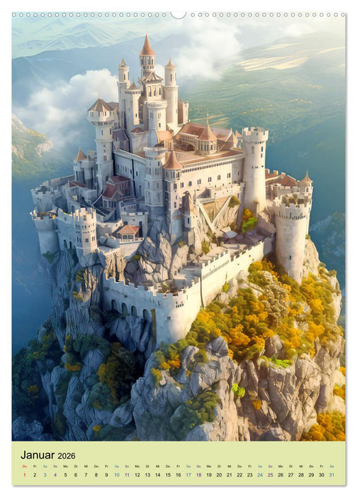 Drachenkampf und Ritterehre (CALVENDO Wandkalender 2026)