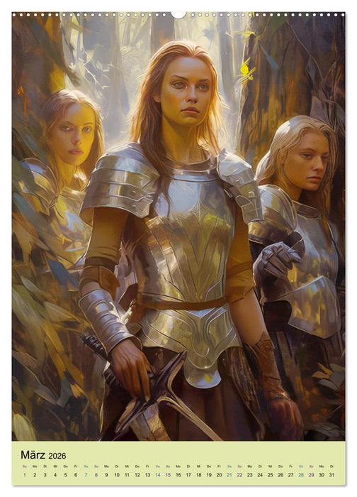 Drachenkampf und Ritterehre (CALVENDO Wandkalender 2026)