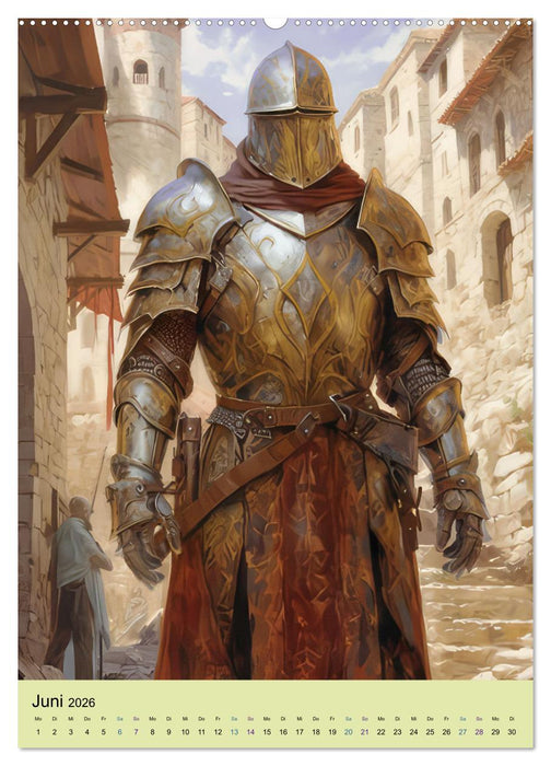 Drachenkampf und Ritterehre (CALVENDO Wandkalender 2026)