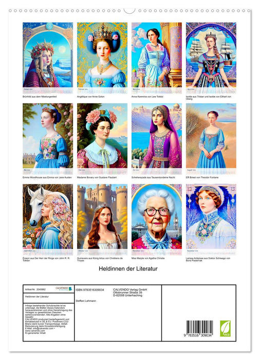 Heldinnen der Literatur (CALVENDO Premium Wandkalender 2026)