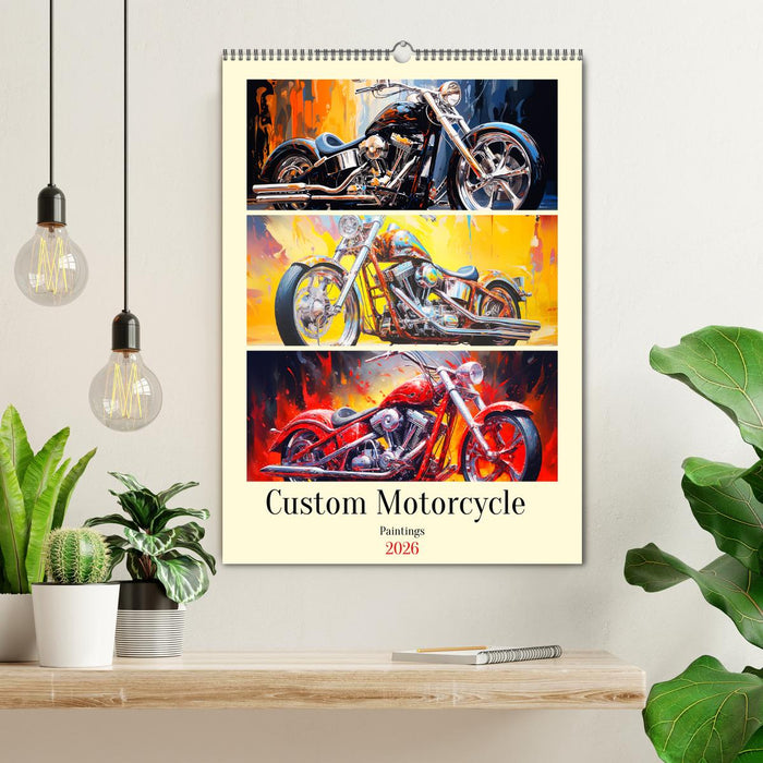 Custom Motorcycle Paintings (CALVENDO Wandkalender 2026)