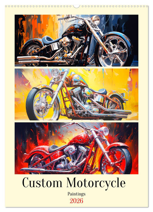 Custom Motorcycle Paintings (CALVENDO Wandkalender 2026)