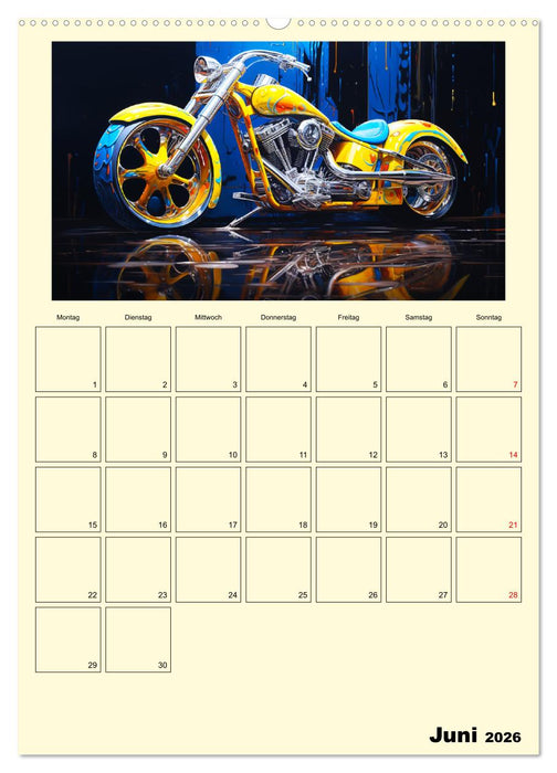 Custom Motorcycle Paintings (CALVENDO Wandkalender 2026)
