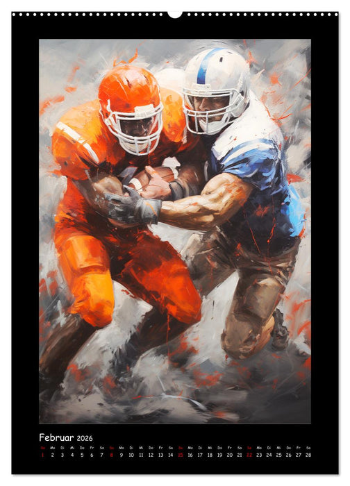American Football. Paintings (CALVENDO Wandkalender 2026)