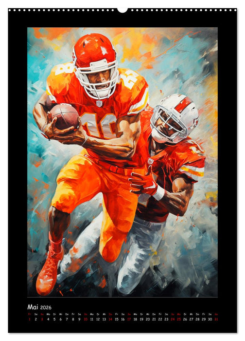 American Football. Paintings (CALVENDO Wandkalender 2026)