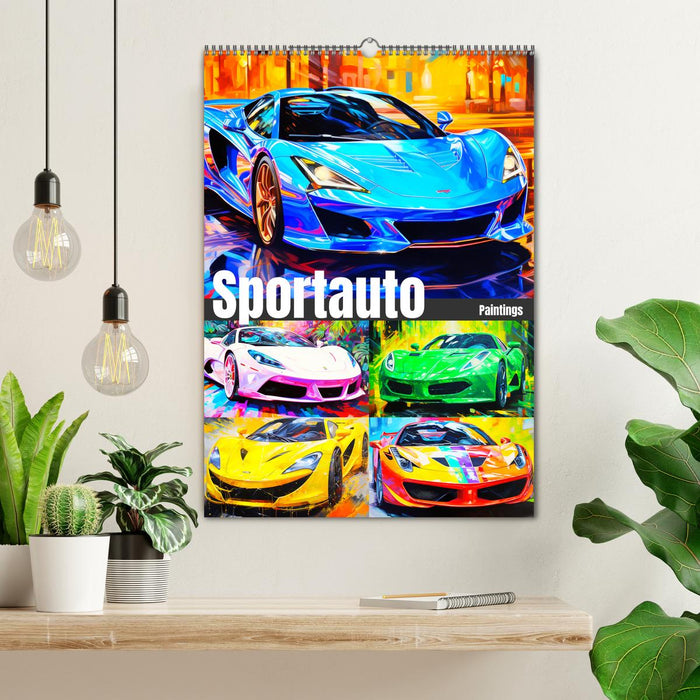 Sportauto Paintings (CALVENDO Wandkalender 2026)