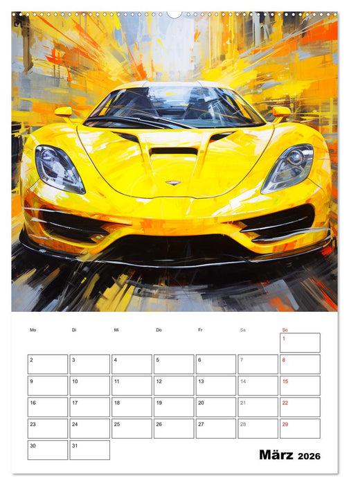 Sportauto Paintings (CALVENDO Wandkalender 2026)
