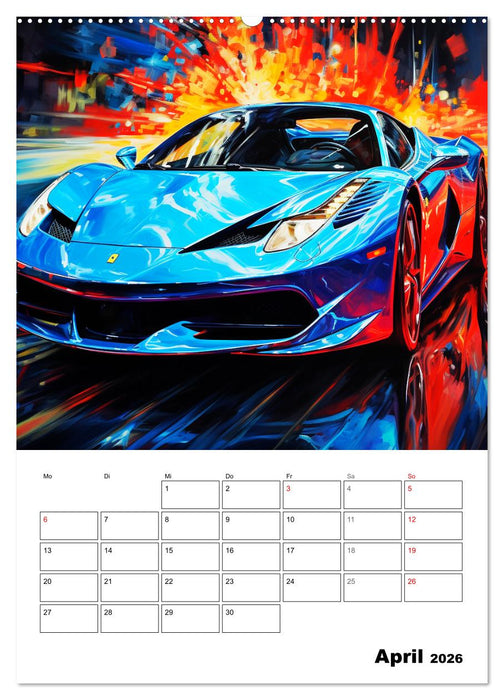 Sportauto Paintings (CALVENDO Wandkalender 2026)