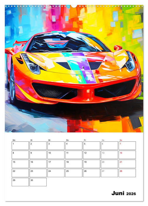 Sportauto Paintings (CALVENDO Wandkalender 2026)
