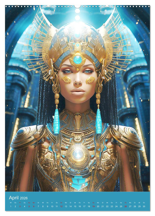 Antike Priesterinnen. Kunstvolle Fantasy-Portraits (CALVENDO Premium Wandkalender 2026)