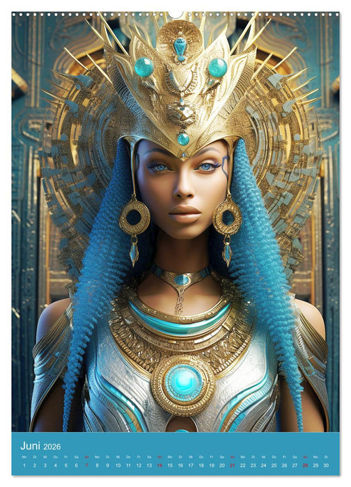 Antike Priesterinnen. Kunstvolle Fantasy-Portraits (CALVENDO Premium Wandkalender 2026)