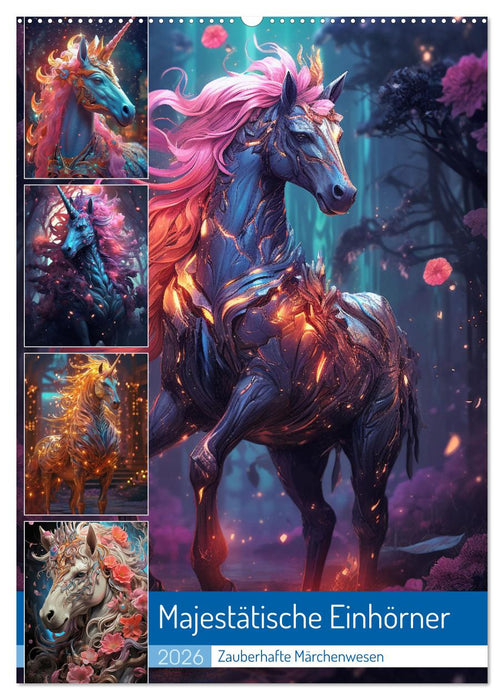 Majestätische Einhörner (CALVENDO Wandkalender 2026)