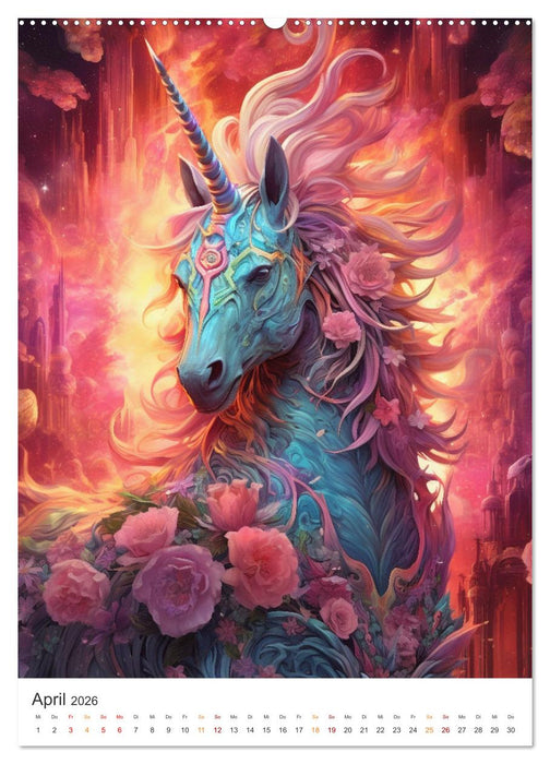 Majestätische Einhörner (CALVENDO Wandkalender 2026)