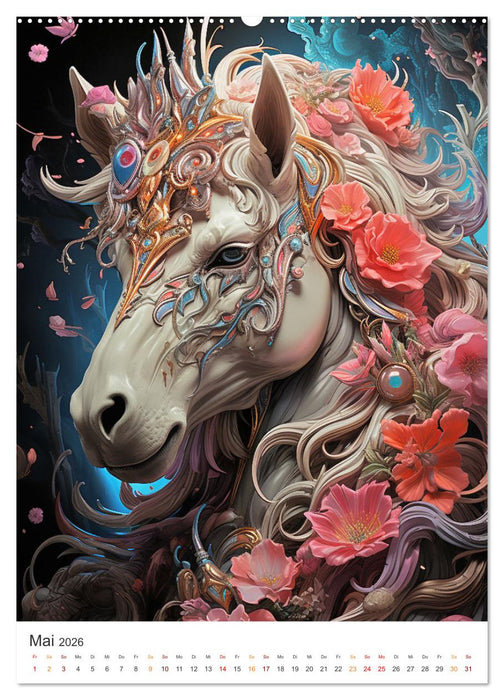 Majestätische Einhörner (CALVENDO Wandkalender 2026)