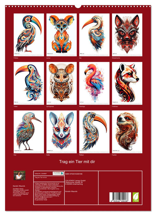 Trag ein Tier mit dir (CALVENDO Premium Wandkalender 2026)