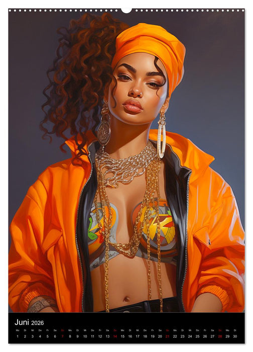Rap Queens. Badass Attitude im Streetwear-Charme (CALVENDO Wandkalender 2026)