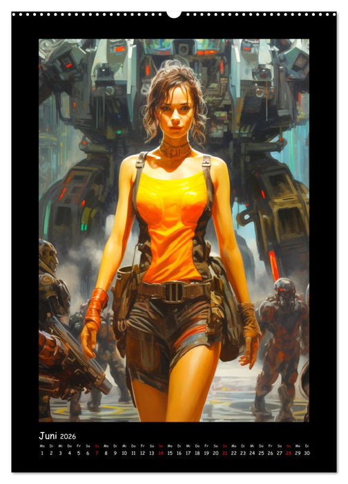 Galaktische Welten. Starke Space Opera-Illustrationen (CALVENDO Premium Wandkalender 2026)