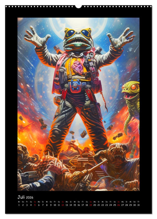 Galaktische Welten. Starke Space Opera-Illustrationen (CALVENDO Premium Wandkalender 2026)