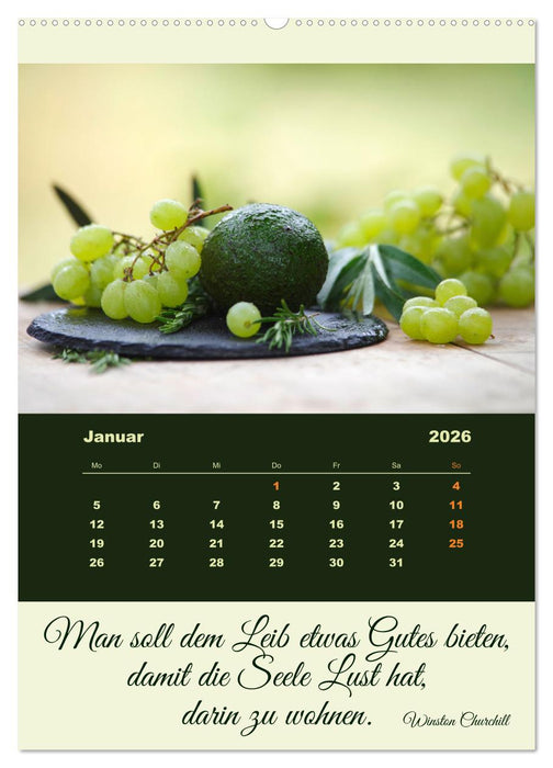 Vegan Ernährt - frisches Gemüse und Obst auf den Tisch (CALVENDO Wandkalender 2026)
