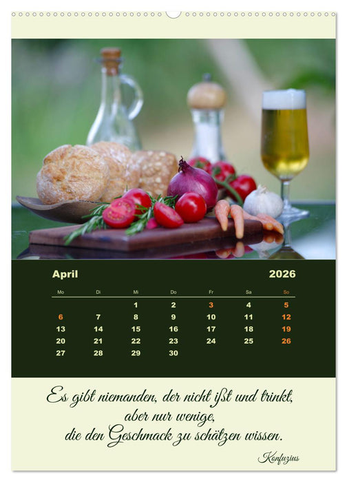 Vegan Ernährt - frisches Gemüse und Obst auf den Tisch (CALVENDO Wandkalender 2026)