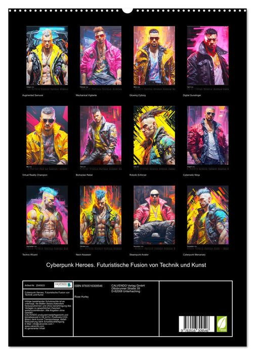 Cyberpunk Heroes. Futuristische Fusion von Technik und Kunst (CALVENDO Premium Wandkalender 2026)