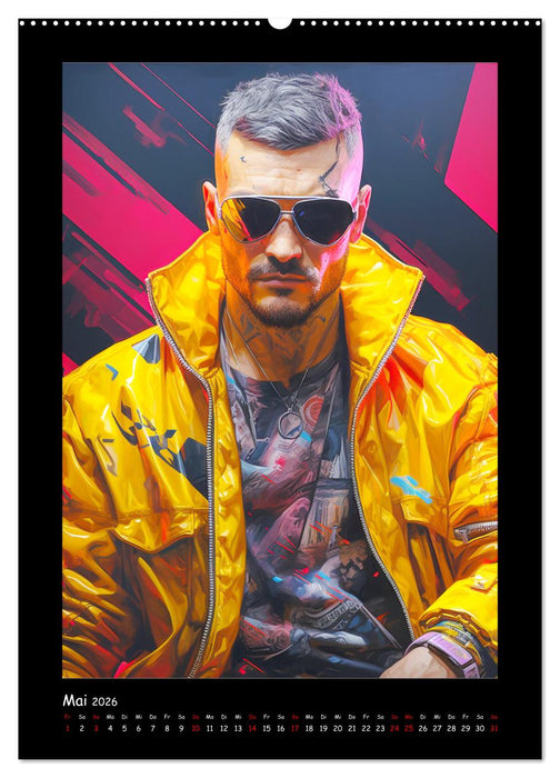 Cyberpunk Heroes. Futuristische Fusion von Technik und Kunst (CALVENDO Premium Wandkalender 2026)