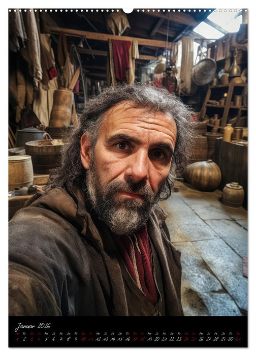 Mittelalterselfies (CALVENDO Premium Wandkalender 2026)