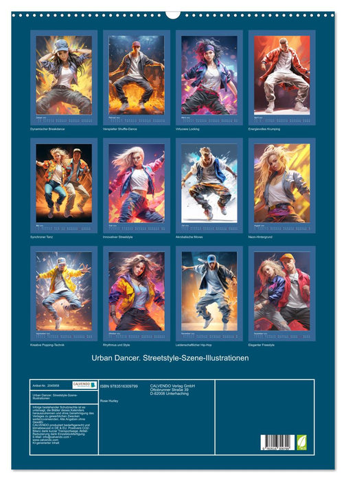 Urban Dancer. Streetstyle-Szene-Illustrationen (CALVENDO Wandkalender 2026)